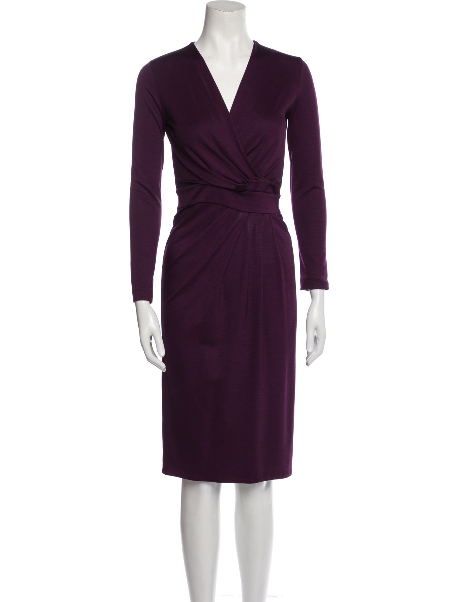 Salvatore Ferragamo Wool Midi Length Dress