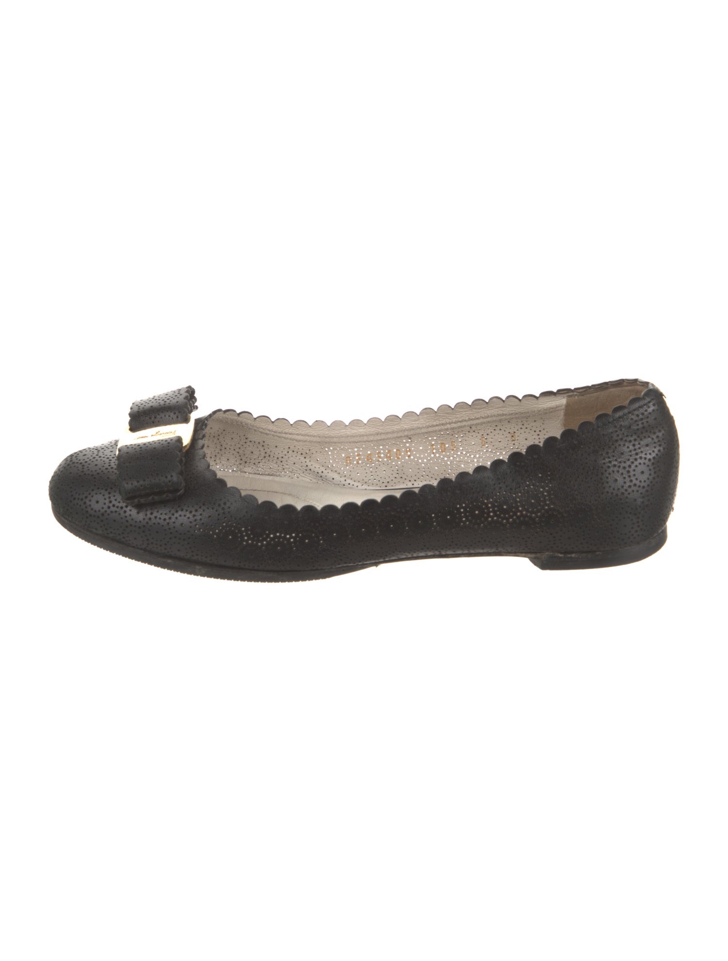 Salvatore Ferragamo Vara Bow Accent Leather Flats