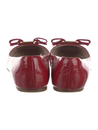Salvatore Ferragamo Vara Bow Accent Patent Leather Flats