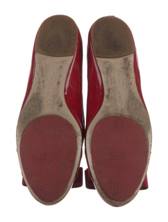 Salvatore Ferragamo Vara Bow Accent Patent Leather Flats