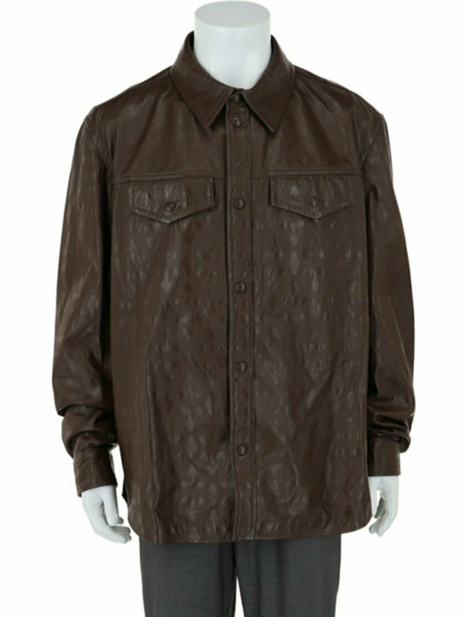 Salvatore Ferragamo Gancini Logo Lambskin Jacket w/ Tags