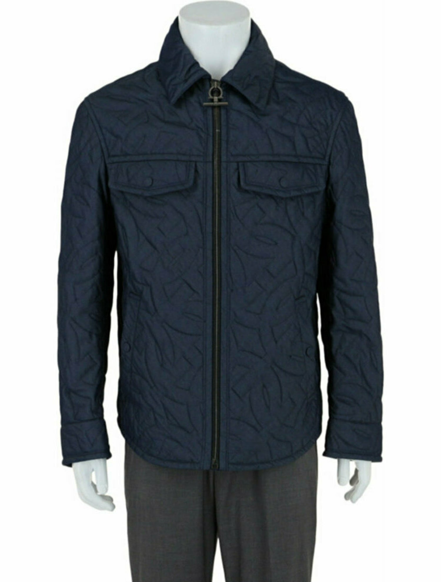 Salvatore Ferragamo Solid Denim Jacket w/ Tags