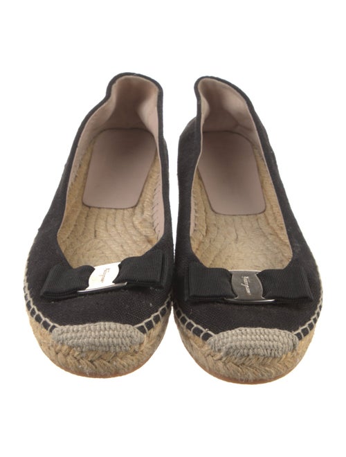 Salvatore Ferragamo Vara Bow Accent Canvas Espadrilles