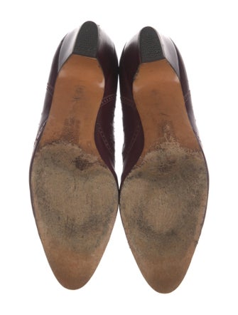 Salvatore Ferragamo Leather Lasercut Accents Pumps