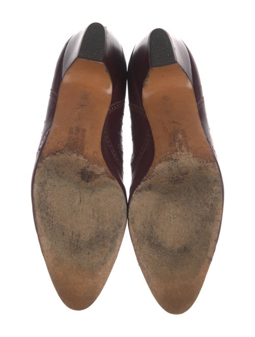 Salvatore Ferragamo Leather Lasercut Accents Pumps