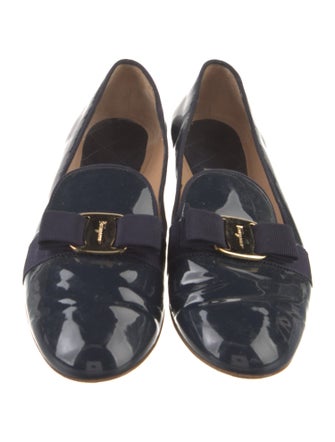 Salvatore Ferragamo Vara Bow Accent Patent Leather Loafers