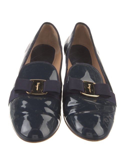 Salvatore Ferragamo Vara Bow Accent Patent Leather Loafers