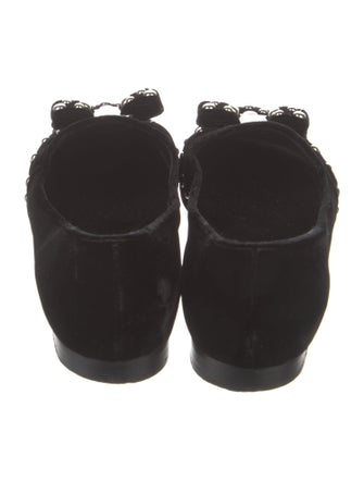 Salvatore Ferragamo Vara Bow Accent Velvet Flats