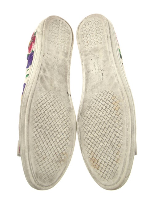 Salvatore Ferragamo Leather Floral Print Ballet Flats