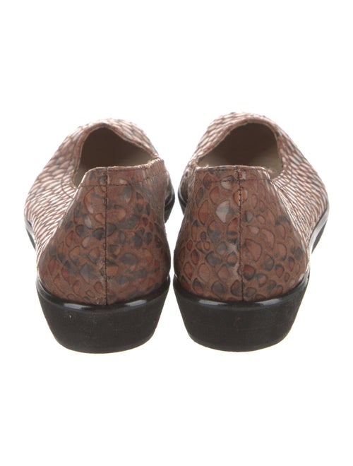 Salvatore Ferragamo Leather Animal Print Ballet Flats