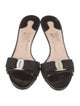 Salvatore Ferragamo Vara Bow Accent Patent Leather Slides