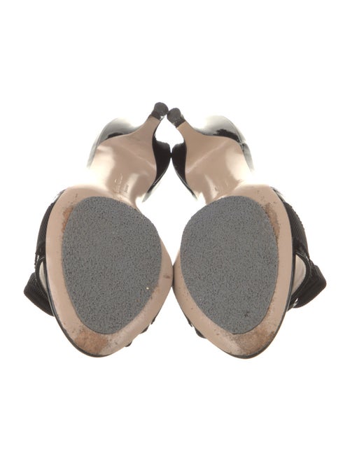 Salvatore Ferragamo Vara Bow Accent Patent Leather Slides