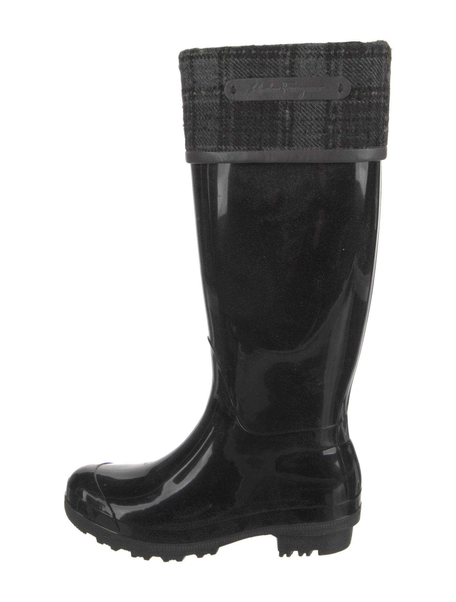 Salvatore Ferragamo Vara Bow Accent Rubber Rain Boots