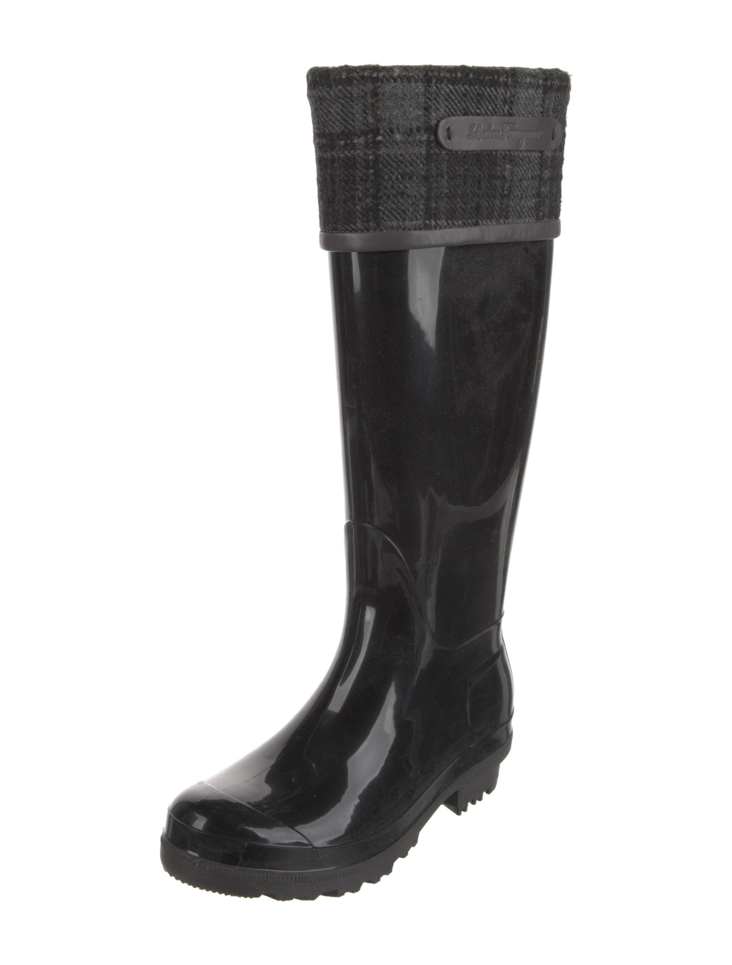 Salvatore Ferragamo Vara Bow Accent Rubber Rain Boots