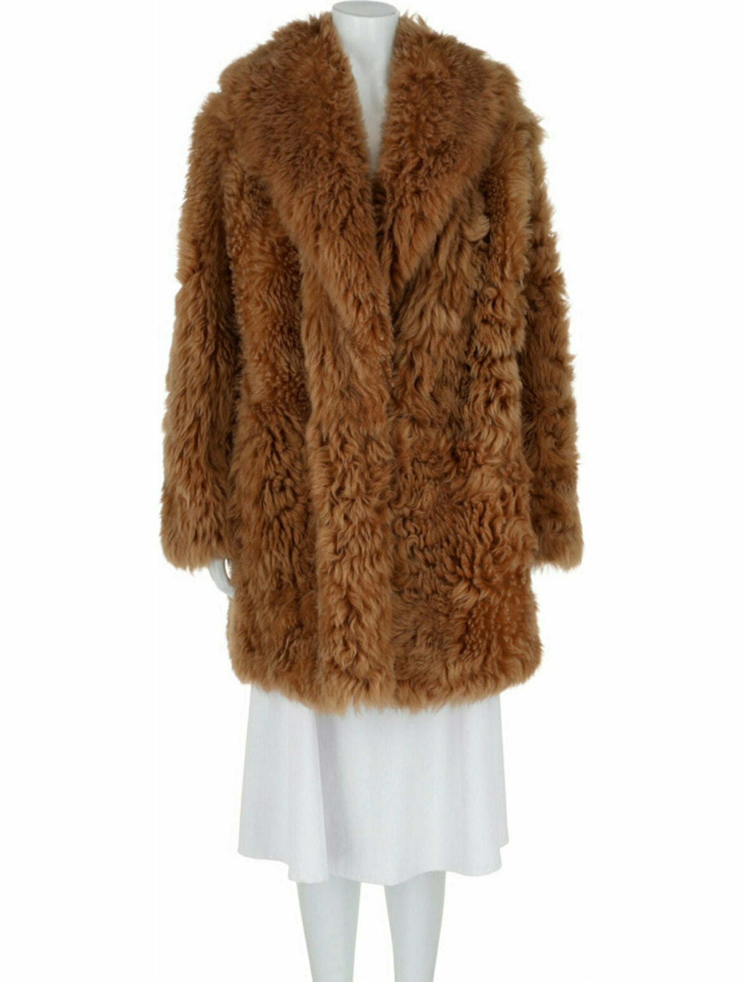 Salvatore Ferragamo Lamb Fur Fur Coat w/ Tags