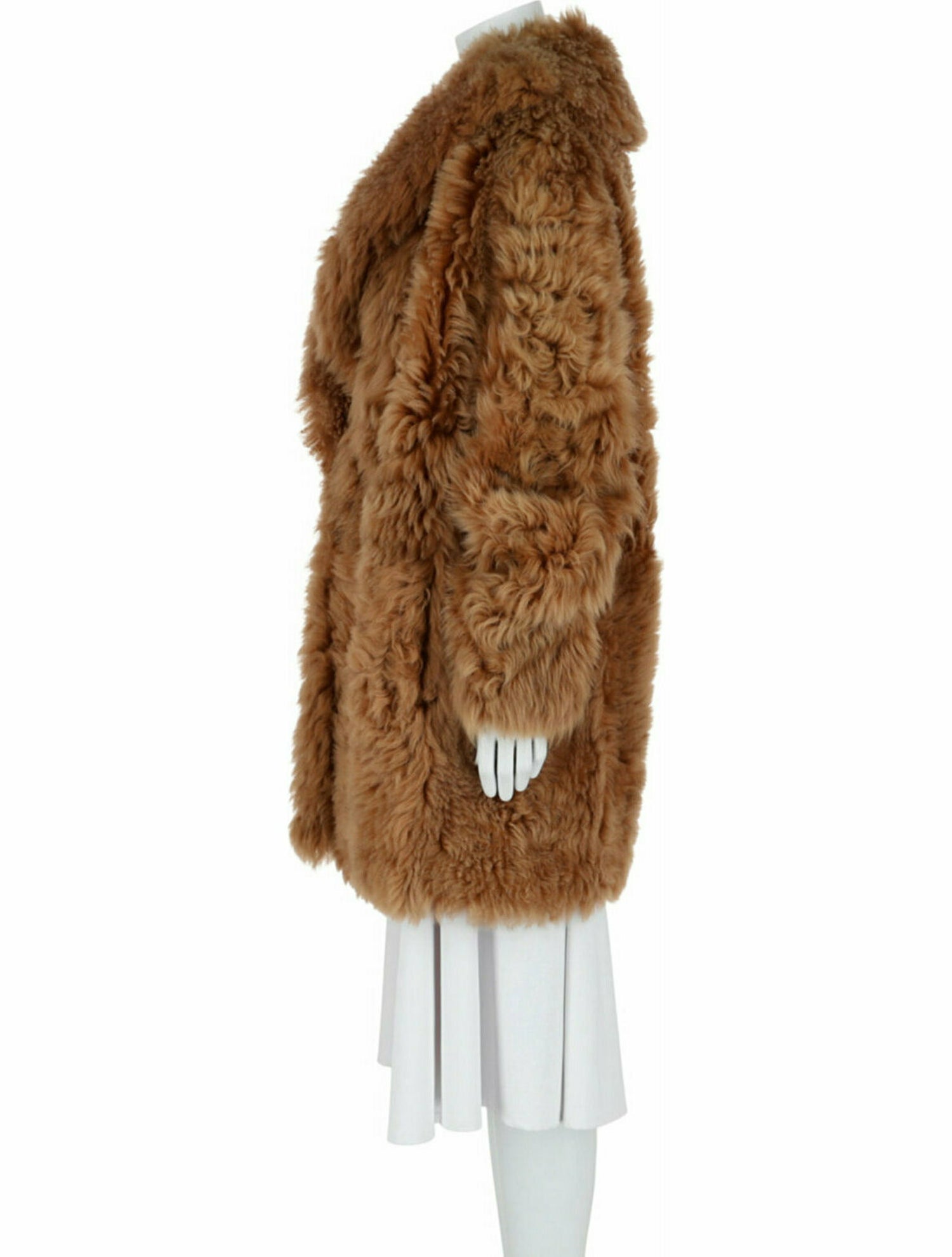 Salvatore Ferragamo Lamb Fur Fur Coat w/ Tags