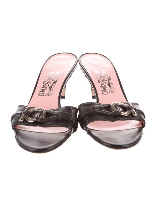 Salvatore Ferragamo Vara Bow Accent Leather Slides