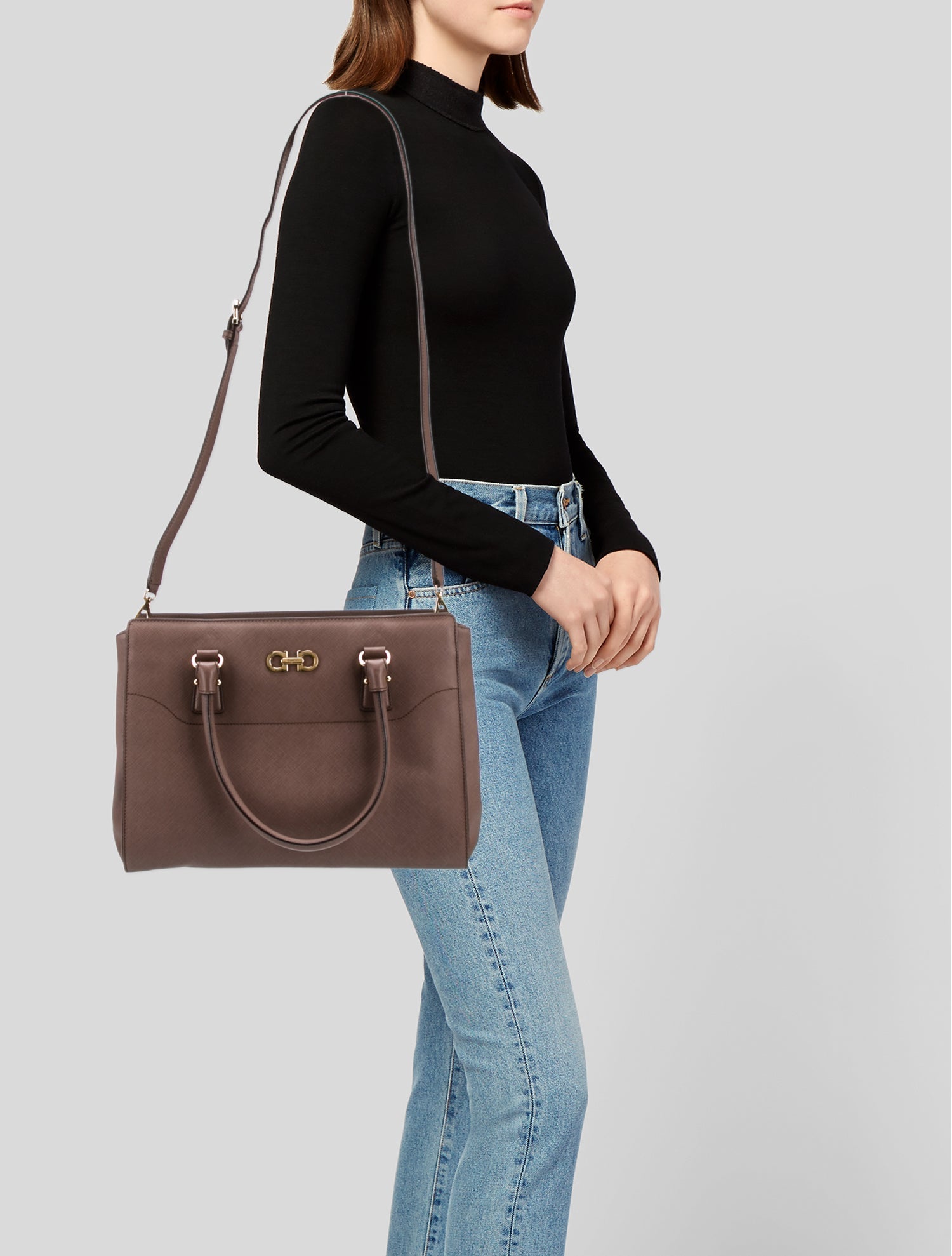 Salvatore Ferragamo Gancini Top Handle Bag