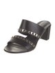 Salvatore Ferragamo Leather Chain-Link Accents Slides