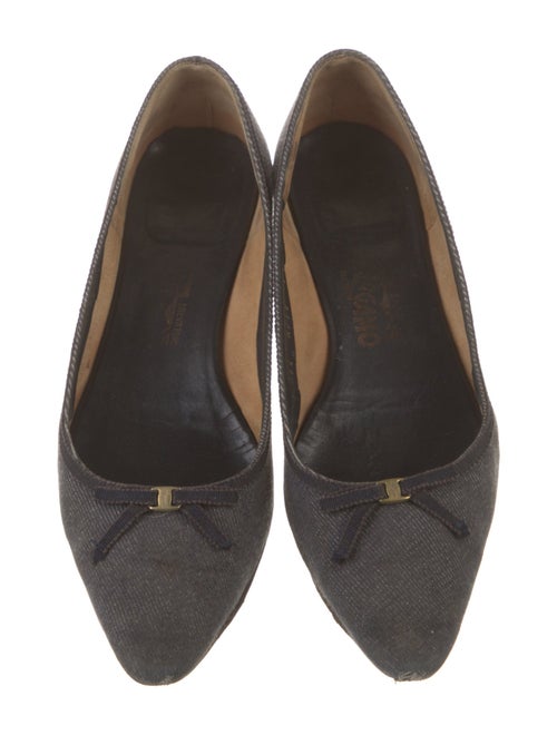 Salvatore Ferragamo Denim Ballet Flats