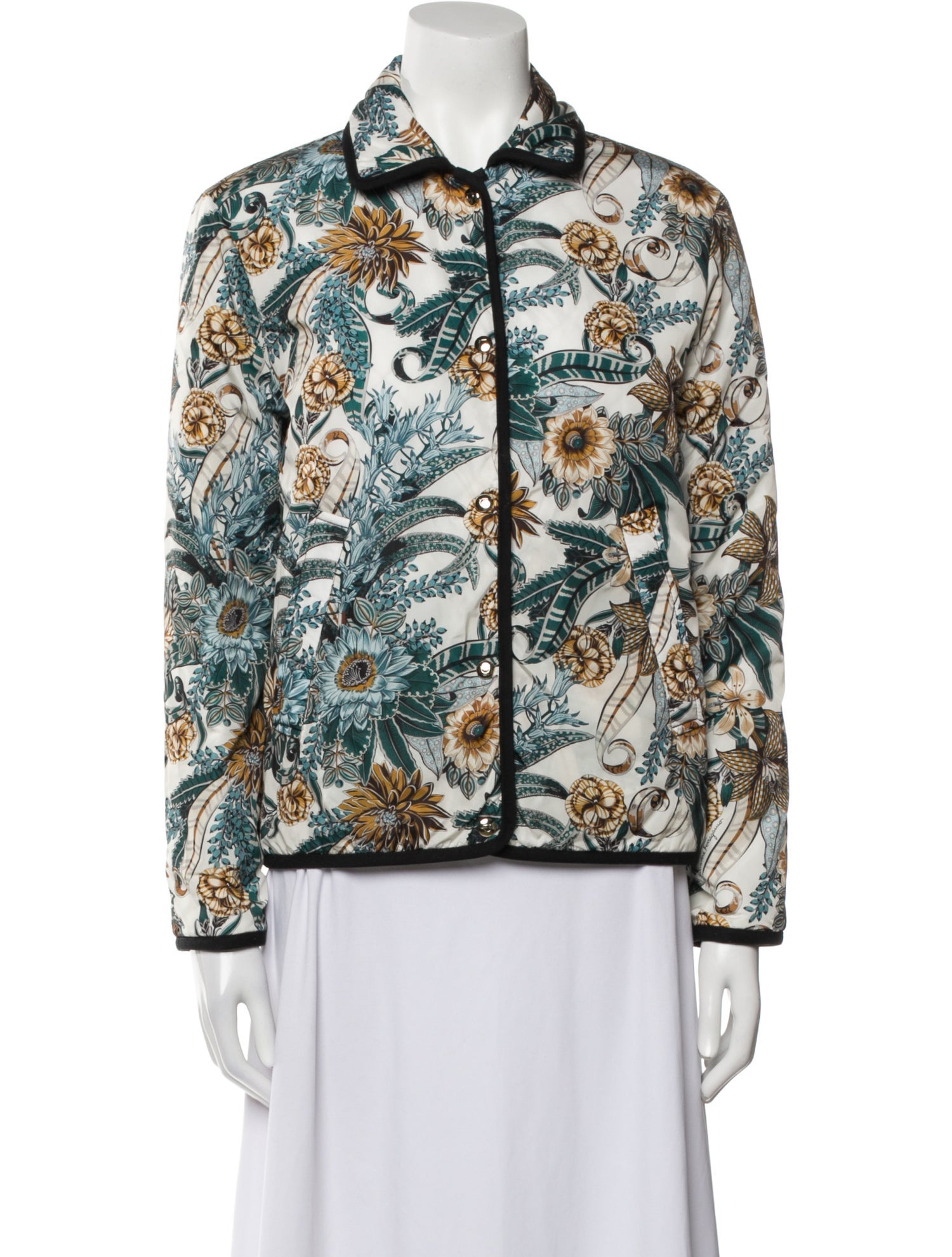 Salvatore Ferragamo Floral Print Evening Jacket