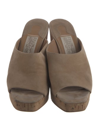 Salvatore Ferragamo Suede Slides