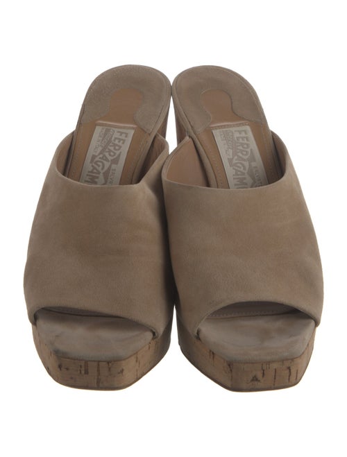 Salvatore Ferragamo Suede Slides