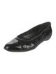 Salvatore Ferragamo Patent Leather Bow Accents Flats