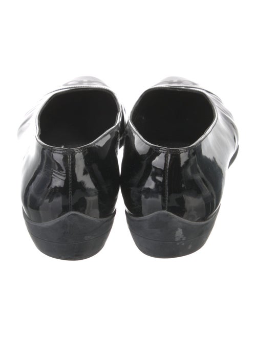 Salvatore Ferragamo Patent Leather Bow Accents Flats