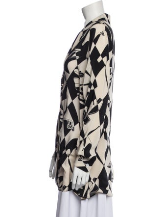 Salvatore Ferragamo Printed V-Neck Tunic