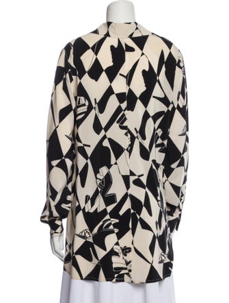 Salvatore Ferragamo Printed V-Neck Tunic