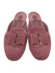 Salvatore Ferragamo Vara Bow Accent Velvet Mules