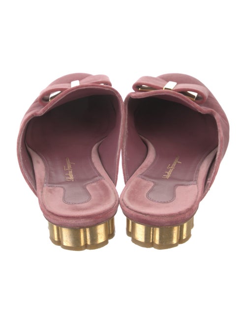 Salvatore Ferragamo Vara Bow Accent Velvet Mules