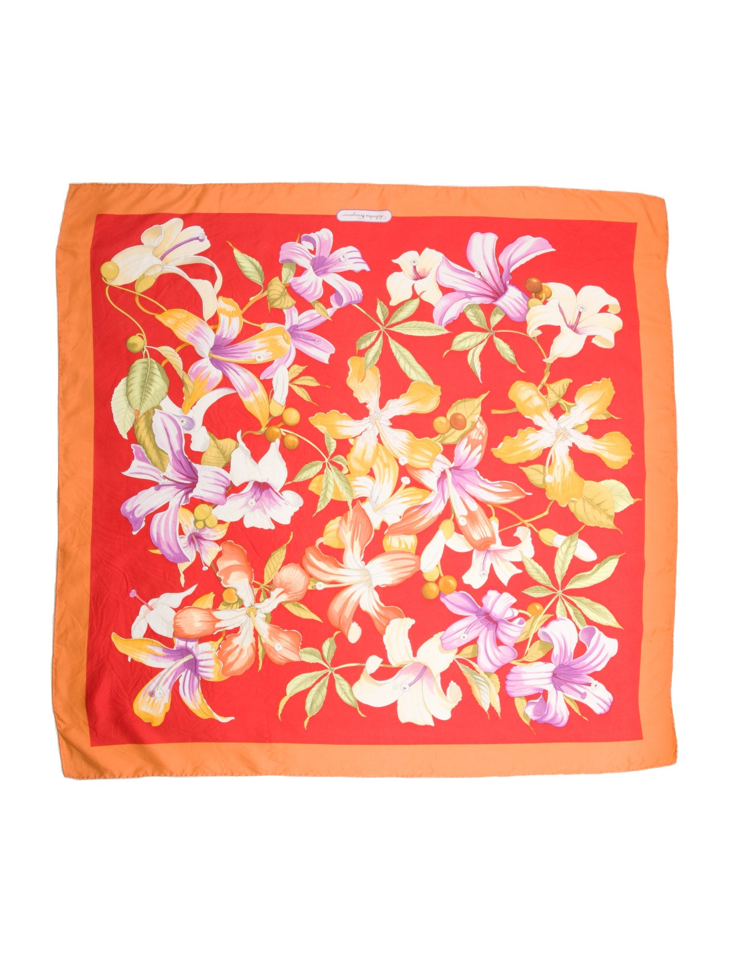Salvatore Ferragamo Silk Floral Print Scarf