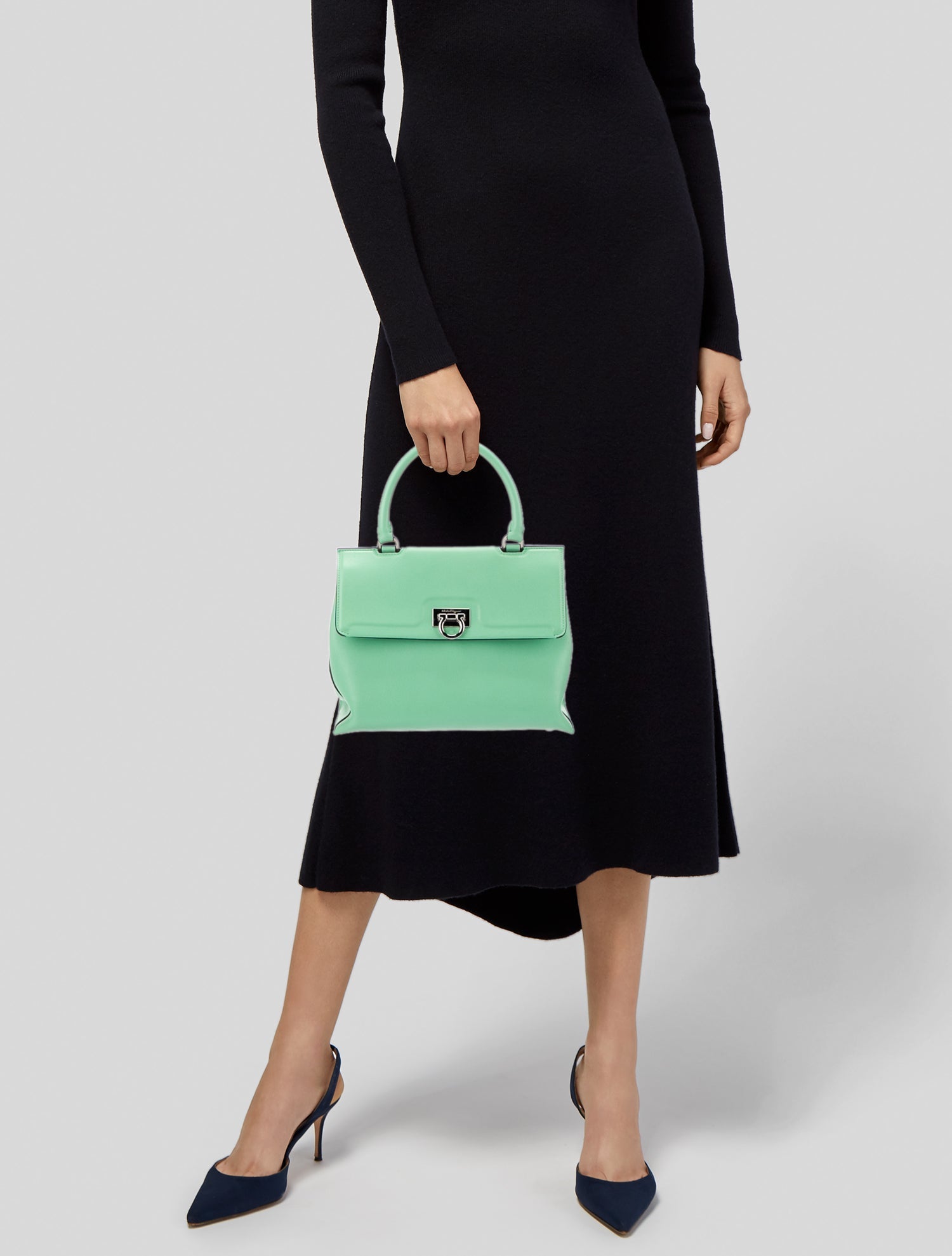 Salvatore Ferragamo Leather Top Handle Bag