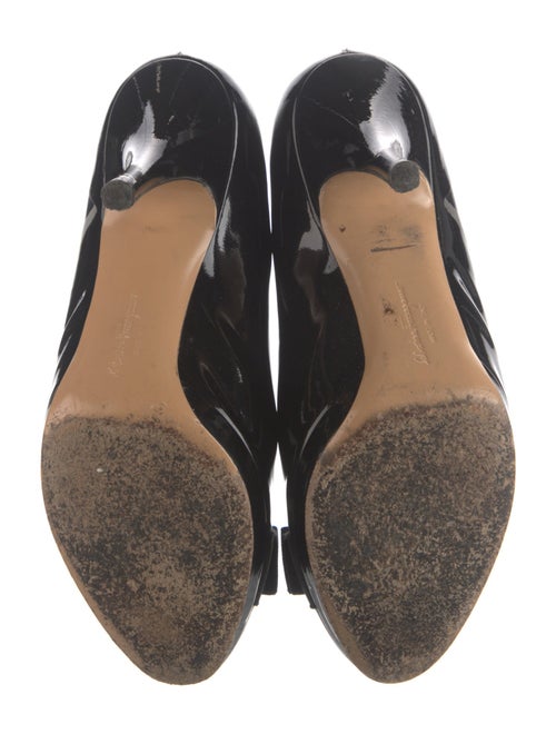 Salvatore Ferragamo Patent Leather Bow Accents Pumps