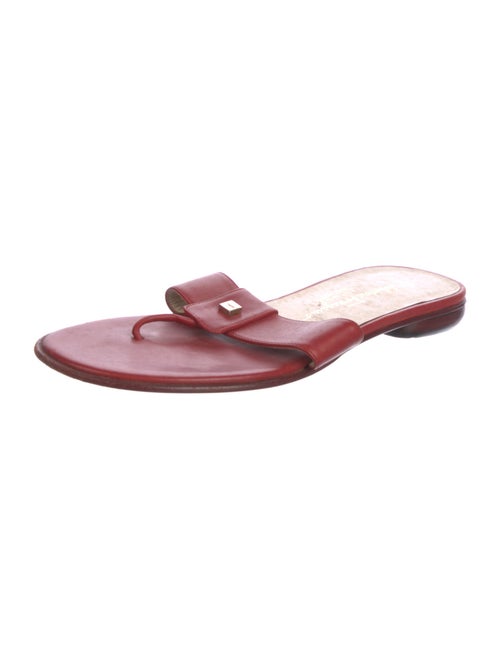 Salvatore Ferragamo Leather Flip Flops