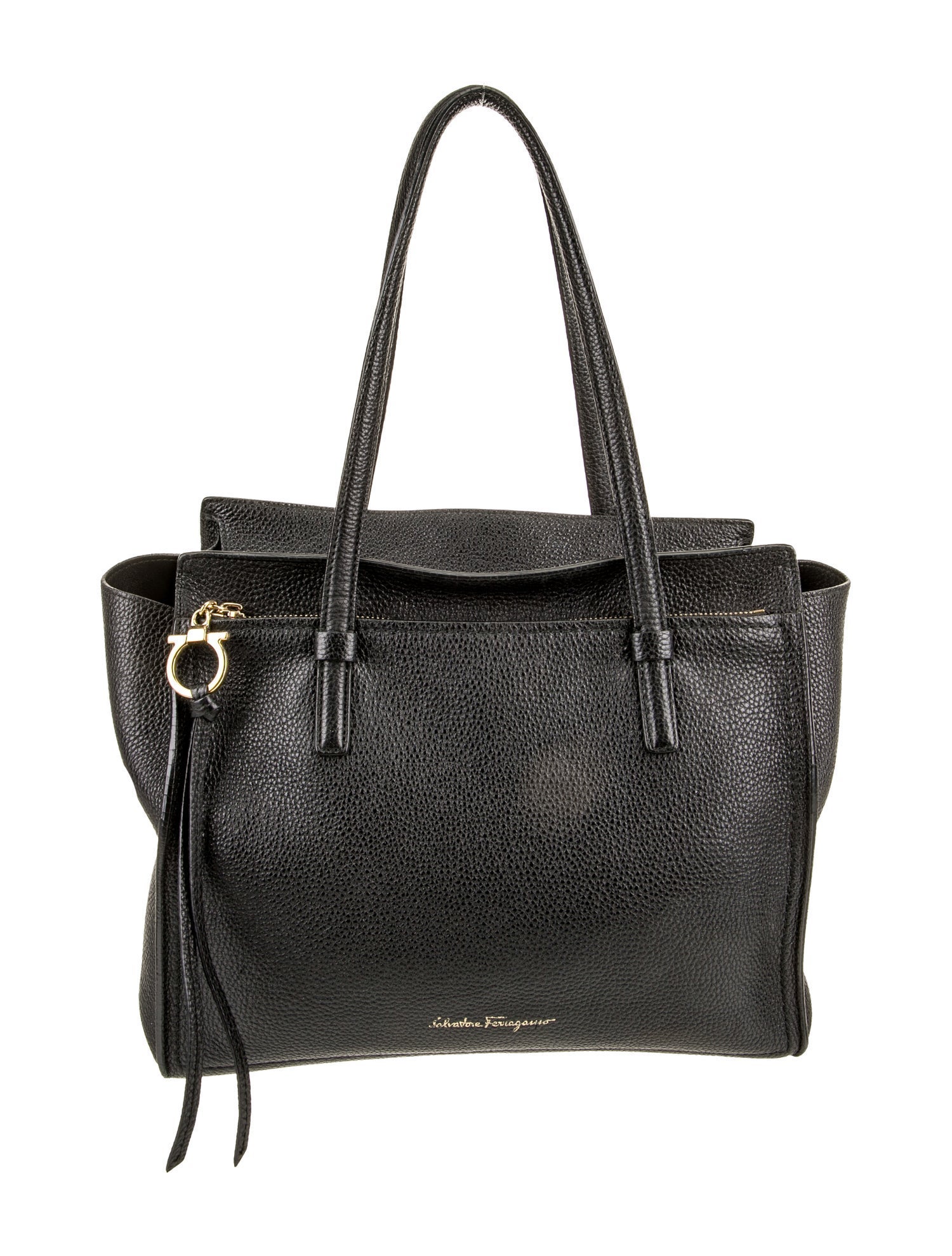 Salvatore Ferragamo Leather Shoulder Bag - Black Shoulder