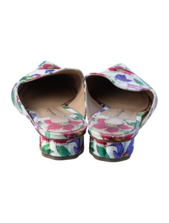 Salvatore Ferragamo Floral Print Mules
