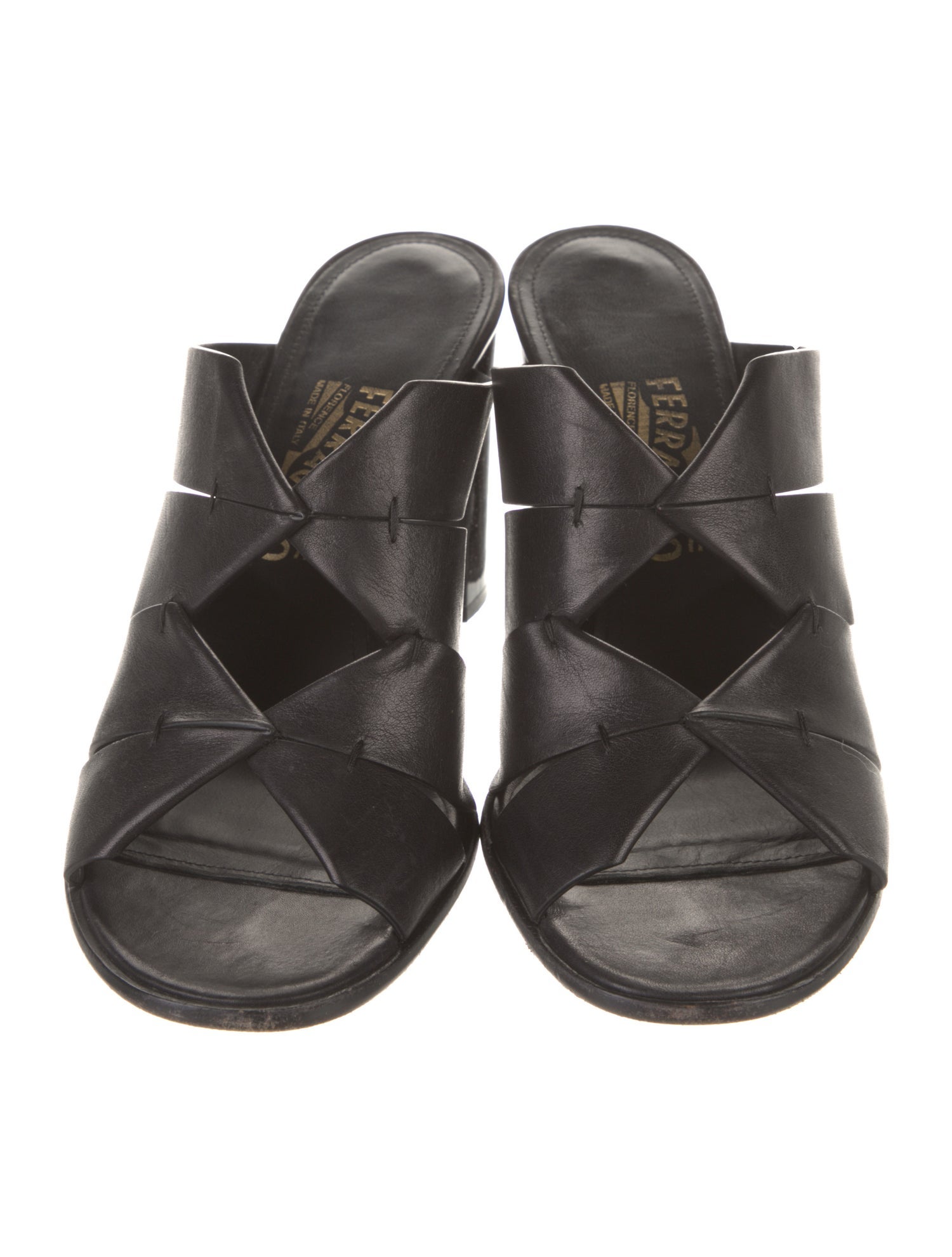 Salvatore Ferragamo Leather Slides