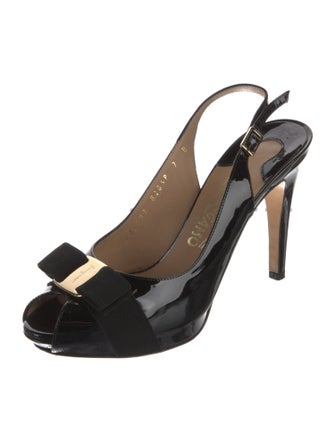 Salvatore Ferragamo Vara Bow Accent Patent Leather