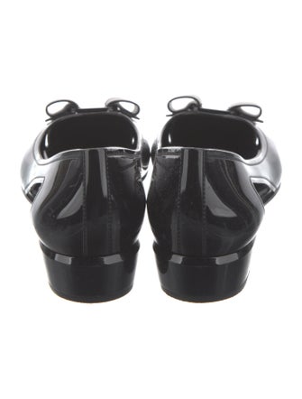 Salvatore Ferragamo Rubber Bow Accents Flats