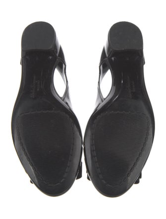 Salvatore Ferragamo Rubber Bow Accents Flats