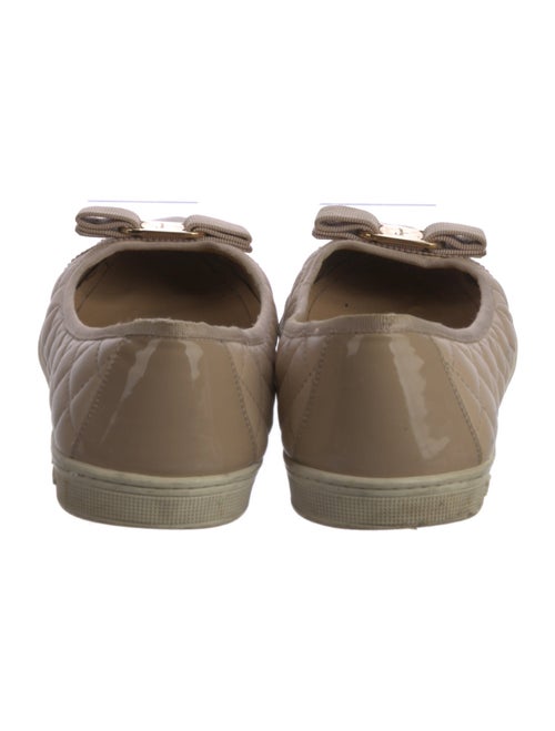 Salvatore Ferragamo Quilted Pattern Leather Flats