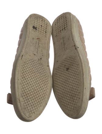 Salvatore Ferragamo Quilted Pattern Leather Flats