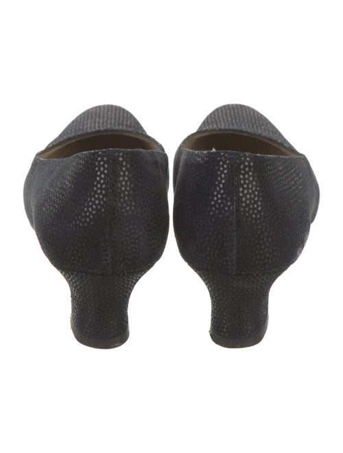 Salvatore Ferragamo Suede Leather Trim Embellishment Pumps