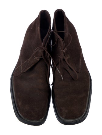 Salvatore Ferragamo Suede Lace-Up Boots