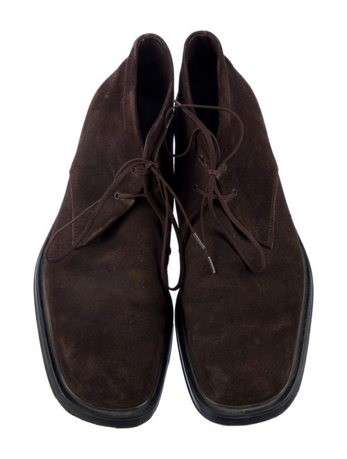 Salvatore Ferragamo Suede Lace-Up Boots