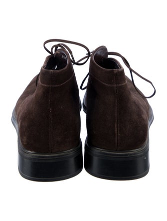 Salvatore Ferragamo Suede Lace-Up Boots