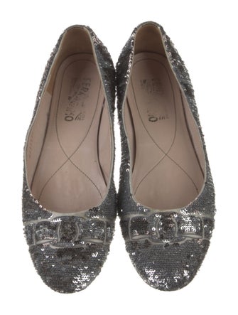 Salvatore Ferragamo Sequins Sequin Embellishments Ballet Flats